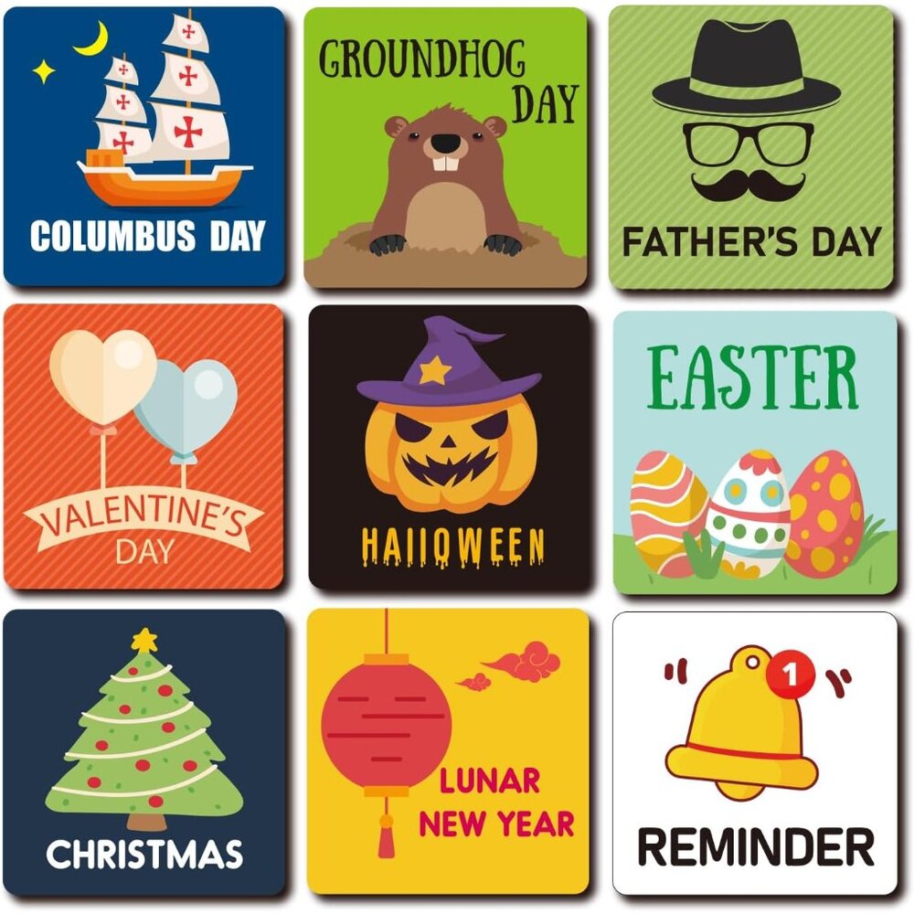 42Pcs Holiday Magnets for Magnetic Calendar, Holiday Refrigerator Magnets for Ca
